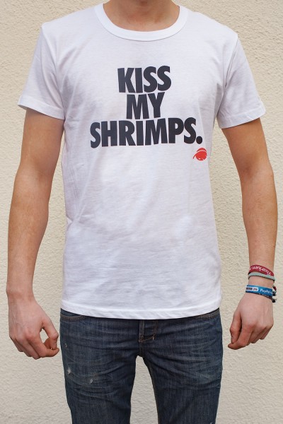 "Kiss My Shrimp's" T Shirt - White - Natureholic Clothing