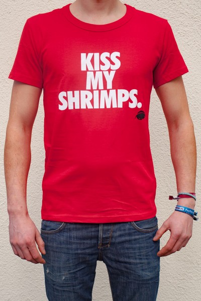 "Kiss My Shrimp's" T Shirt - Red - Natureholic Clothing