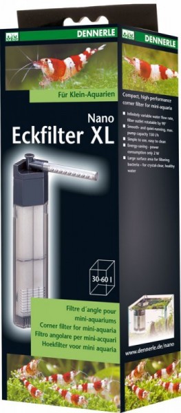Dennerle Nano Clean corner filter XL, shrimp safe