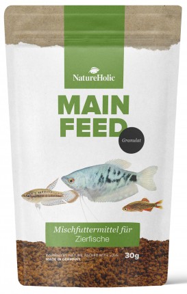 NatureHolic Hauptfeed - Nourriture principale pour poissons d'ornement - Granulés mous - 50ml